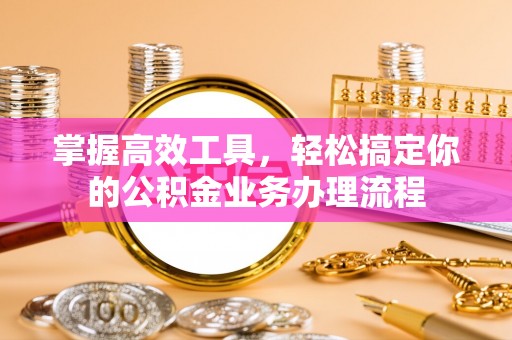 萝北掌握高效工具，轻松搞定你的公积金业务办理流程